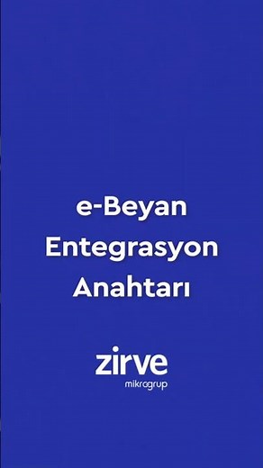e-Beyan Entegrasyon Anahtarı