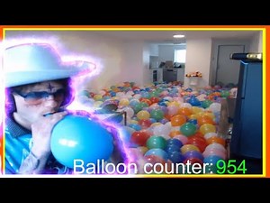 Blowing up 1000 Balloons (sped up)