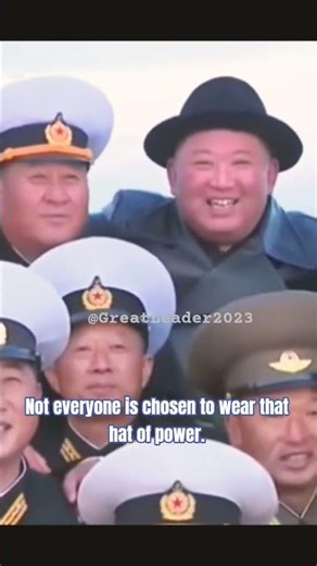Not everyone is chosen to wear that hat of power.😃 #kimjongun #northkorea #leader #shorts