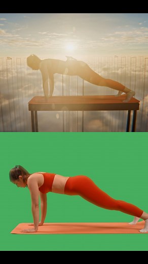 Yoga greenscreen Before / After #vfx #edit #cgi | Phil.Flock