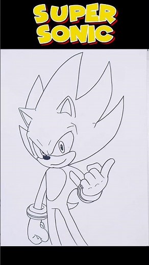 How To Draw SUPER SONIC ⚡🔥