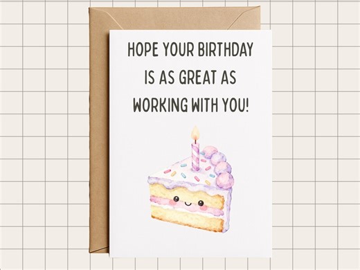 Funny Birthday Card for Coworker – Professional yet Thoughtful Work Birthday Card, Office-appropriate Humor Birthday Card - Etsy
