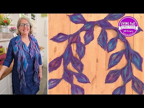 How to Nuno Felt a Scarf for Beginners: Leaf Boa Scarf with Patti Barker Wet Felting Tutorial