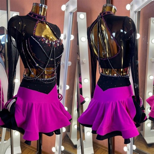 Latin Ballroom Dress.latin Dance Dress.salsa Dress.ballroom Dresses.dance Costume - Etsy