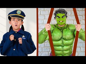 Hulk Escapes! Funny Police Chase Adventure 😱 - Videos For Kids