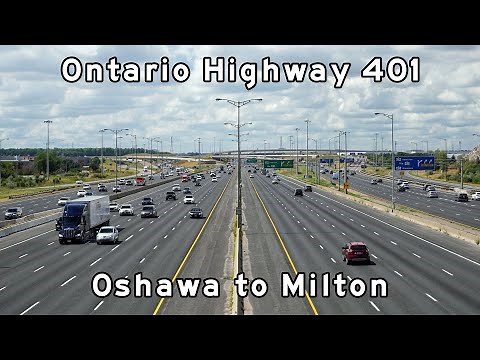 Ontario Highway 401 - Oshawa to Milton - Toronto Freeways - August, 2022