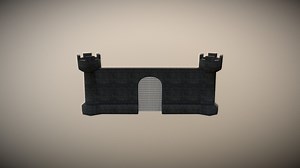 Castle Wall - 3D model by danielrobinson930