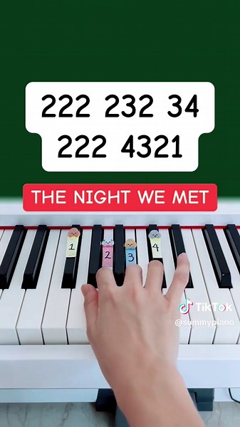 The Night We Met Piano Tutorial for Beginners