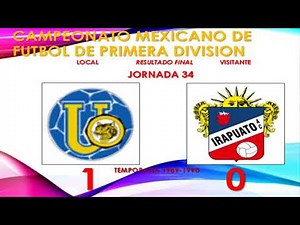 RESUMEN JORNADA 34 TEMPORADA 89 90