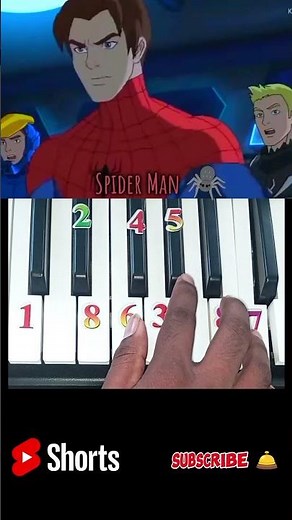 Spider Man 🕸️ Piano Tutorial #pianotutorial #easypiano