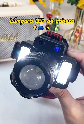 Linterna Frontal LED Recargable para Camping y Exploración