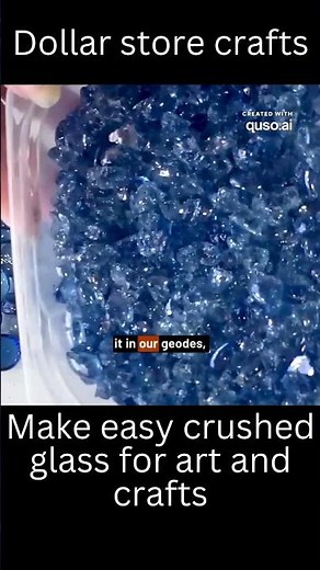 How to make easy crushed glass from vase filler nuggets using heat and ice - Dollar store crafts