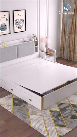 Smart Bed Design with Storage | Modern Space-Saving Bedroom Idea