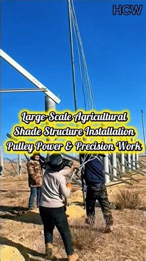 Large-Scale Agricultural Shade Structure Installation | Pulley Power & Precision Work.