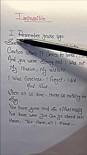 Impossible ( official video ) lyrics| sing with lyrics ~ james Arthur