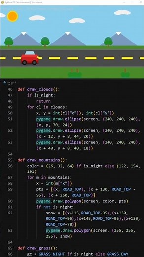 Beginners Can Build This! 2D Car Game in Python Pygame ✅ #shorts #python #learnpython