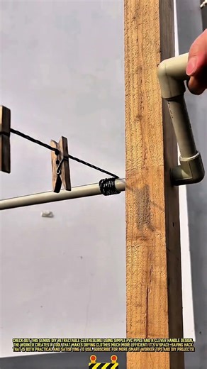 Simple way to make a retractable clothesline with pvc