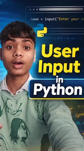 Code with Karan on Instagram: "Learn how to take input from user in Python 🐍 Beginner friendly Python tutorial. #python #pythontutorial #pythonforbeginners #codinginhindi #codingreels"