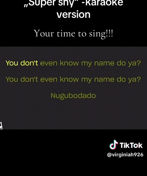 Super Shy karaoke version - sing your heart out
