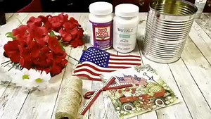 10K views · 498 reactions | DIY Upcycled Patriotic Floral Arrangement. If you’re having issues watching this video, when it uploaded it changed the video. I uploaded it to YouTube also- https://youtu.be/gvojD9BleNQ | Creating Through Chaos | Facebook