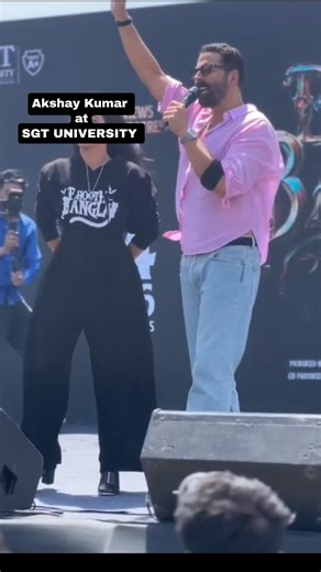 AKSHAY KUMAR at SGT UNIVERSITY 😍✨ #akshaykumar #college #party #celebration #movie #sgt #viral