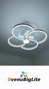 Fandelier Ceiling Fan with Light: Modern Flower Ceiling Fan with Remote - Retractable Fan Light Ceiling for Bedroom, Living Room - Silent DC Motor, 3 Color Change, White 24.4"
