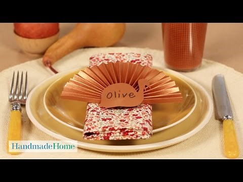 Thanksgiving Turkey Place Cards - Handmade Home - Martha Stewart