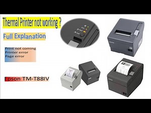 Thermal printer not working TM-T88IV | Print not coming | Thermal printer error | TM-T88IV |