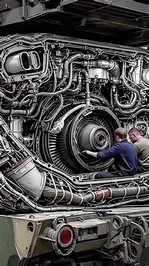 Jet engine mechanics at #jetengine #enginerepair#militarytech#shorts#viralshorts#trendingnow