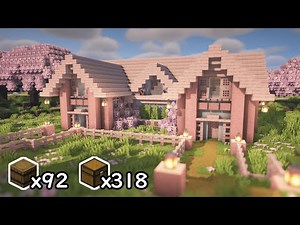 🌸 Cherry Blossom Storage House 📦 | Minecraft Build Tutorial