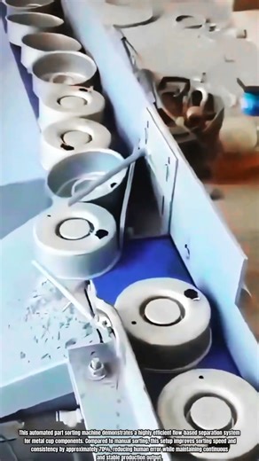 Innovation Automated Part Sorting Machine: Way to Separate Metal Cups Precisely