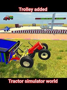 trolley added in Indian tractor simulator world new update🤩 #tractorgame #gaming #shorts