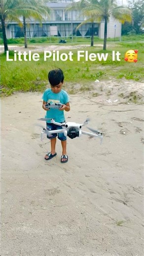 Little Pilot Flew It 🥰 | Unbelievable Drone View 🌊 #shorts