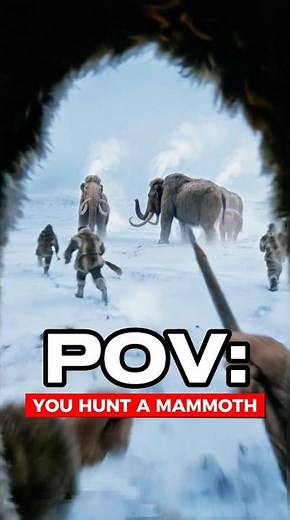 Ice Age Tribe's Perfect Mammoth Kill 🦣 (Immersive POV History) #historyshorts #hunting #prehistoric