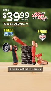 Introducing The Pocket Hose Copper Head, Our Toughest, Smartest, Most Advanced Hose Yet! 🔁 Exclusive Pocket Pivot rotates 360° 🛠️ Force Field Outer Jacket is 3x Stronger 🔒 Connection points protected by Advanced Polymer Technology 🔛 Easy On/Off Valve with Precision Flow Control ❌ Anti-Kink Anti-Leak The Pocket Hose Copper Head is in a league of its own – Get Yours Today | Pocket Hose