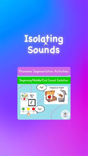 Stephanie Richards on Instagram: "🔊 Isolating Sounds = Stronger Readers & Spellers! Before kids can blend or spell words, they need to hear the individual sounds (phonemes) inside a word. Sound isolation helps students tune into the beginning, middle, and ending sounds—making decoding and spelling more accurate and automatic. ✨ Why it matters: • Boosts phonemic awareness (a key predictor of reading success) • Helps students connect sounds to letters when spelling • Supports smoother blending wh