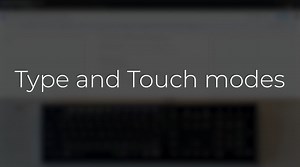 Simple switching from type to touch