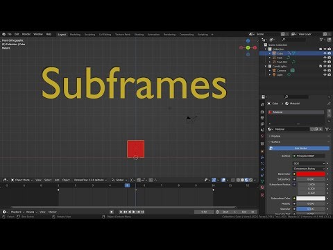 Subframes in Blender