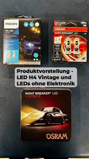 💡 Mehr Licht. Weniger Aufwand. Jetzt auf LED umrüsten! Alles für dein Auto -> https://kfzteile24.me/Facebook David stellt dir die neuen LED-Lampen fürs Auto vor – mit Highlights von Osram und Philips: ✅ Osram Night Breaker LED Vintage H4 – Retro-Look mit modernem Licht ✅ H4 & H7 LED-Lampen mit besonders kompaktem Design – ideal bei wenig Platz ✅ Kein aufwendiges Steuergerät, keine große Elektronik – einfach & schnell eingebaut 💡 Mehr Sicht, mehr Sicherheit – und ganz legal für viele Fahrzeuge 