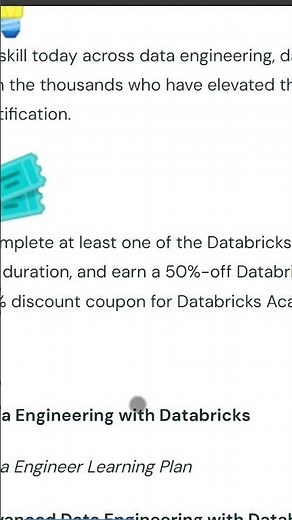 50%-off #databricks certification voucher (worth US $100)