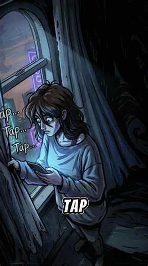 She heard a window tap… but she wasn't alone 👁️😰#shorthorror