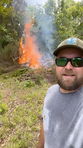 This is one of the best times of the year to be burning brush piles. #conservation #grasslands #brushpiles #wildflowers | Native Habitat Project