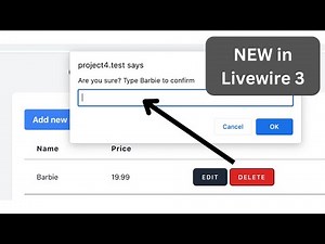 New in Livewire 3: Dialog with wire:confirm