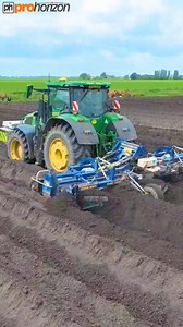 Here is big Jim in the John Deere tractor working with the George Moate power ridger as part of carrot drilling preparation in this field for Hunterpac. With G. Roworth Agricultural Contracting Ltd #farmingvideo #ProHorizon #SimplyAgri #BritishFarming | Pro Horizon Farming Content