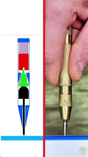 How an automatic center punch actually works (animation vs reality) #short