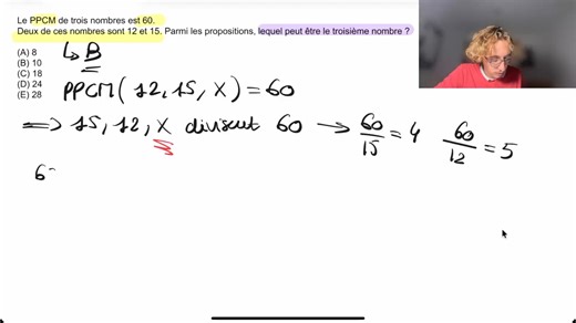 Calcul Thématique - PPCM - Question 4