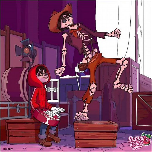 Happy Color App Color By Number Disney- CoCo