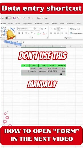 Automate Data Entry in Excel | Fast & Easy