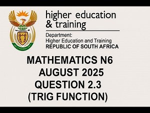 Mathematics N6 August 2025 Question 2.3 Integration Trig Function ‪@mathszoneafricanmotives‬