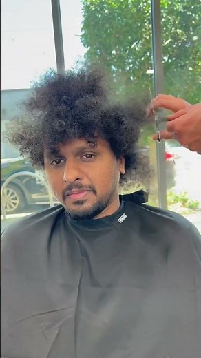 How to cut an Afro mullet! What a makeover! #drycutting #afrohair